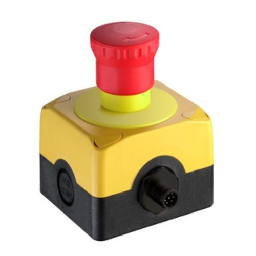 Bouton poussoir d'arrêt d'urgence - ESB200-8TR-M12p - Leuze - rotatif / renforcé / SIL