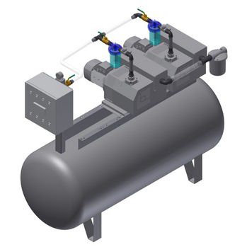 Groupe de vide lubrifié - MEDEVICE 2X102 - Srl - pour applications médicales