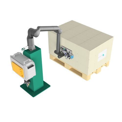 Applicateur d'étiquettes entièrement automatique - PROLABEL C130 - Project Service & Produktion GmbH - pour emballage / de palettes / pour applications sur le côté