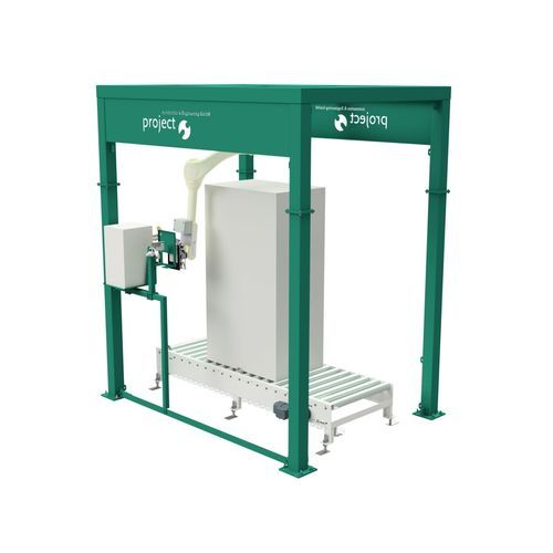 Applicateur d'étiquettes entièrement automatique - PROLABEL R150 - Project Service & Produktion GmbH - pour emballage / de palettes / pour applications sur le côté