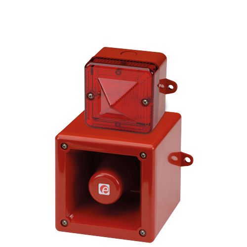 Diffuseur d'alarme sonore avec feu à LED - IS-A105N+IS-L101L - E2S Warning Signals - avec feu de signalisation / à sécurité intrinsèque