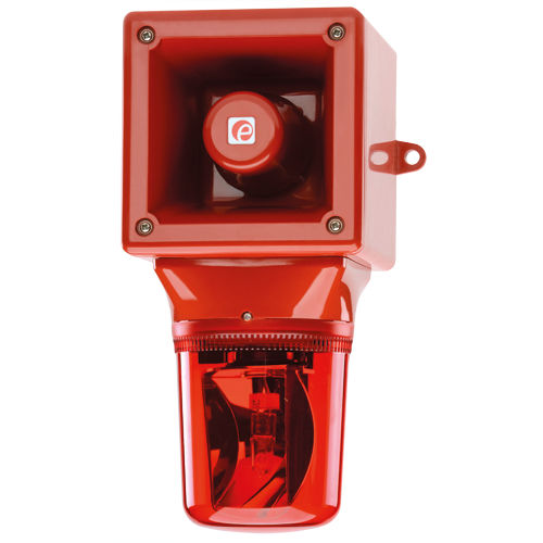 Diffuseur d'alarme sonore avec feu tournant - AB105RTH - E2S Warning Signals - avec feu de signalisation