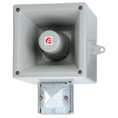 Diffuseur d'alarme sonore avec feu à LED - HAL121H - E2S Warning Signals - avec feu de signalisation