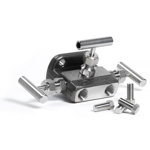 Manifold 3 voies - MBT-2.3DT - TECVAL, S.L. - en acier inoxydable / haute pression