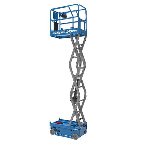 Nacelle élévatrice à ciseaux à roues - GS™-1432m E-Drive - Genie - automotrice / électrique / pour usage intérieur et extérieur
