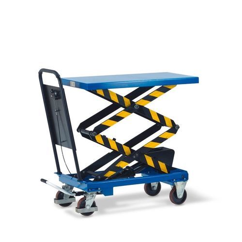 Table élévatrice à doubles ciseaux - 157628W - DENIOS - à pédale / mobile