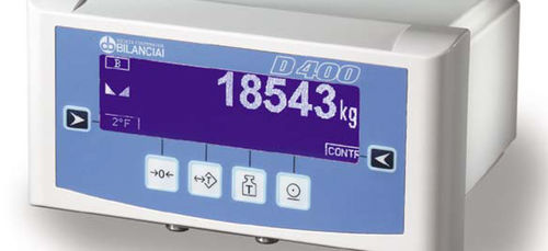 Terminal de pesage avec afficheur graphique LCD - D400  - Soc Coop Bilanciai - sur rack / benchtop / étanche à la poussière
