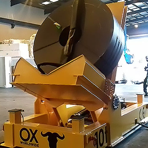 Retourneur basculeur de fûts - LR Series - Ox Worldwide - de charge / électrique / hydraulique