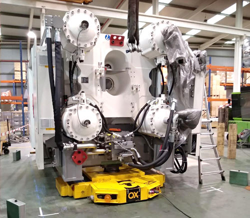 Chariot automoteur électrique - OX-ST - Ox Worldwide - à 3 essieux / pour fortes charges / hydraulique