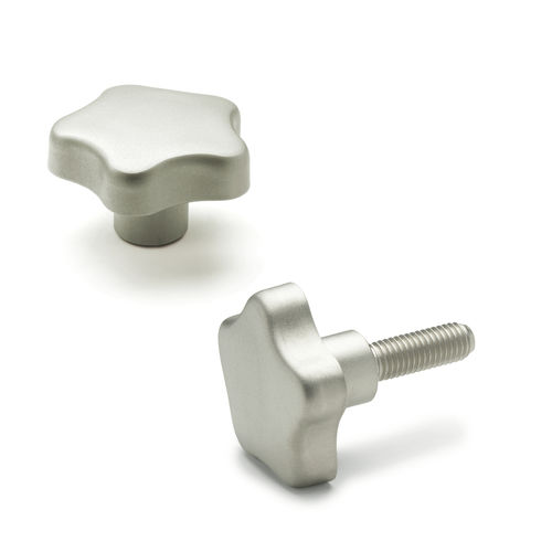 Bouton croisillon - GN 5334.4 - Otto Ganter GmbH & Co. KG - fileté / en inox / avec goujon