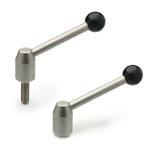 Levier de serrage en acier inoxydable - GN 212.5 - Otto Ganter GmbH & Co. KG - réglable / à filet extérieur / avec filetage interne
