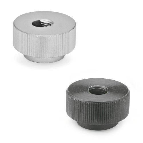 Écrou moleté - GN 6303.1 - Otto Ganter GmbH & Co. KG - en métal / fileté / de sécurité