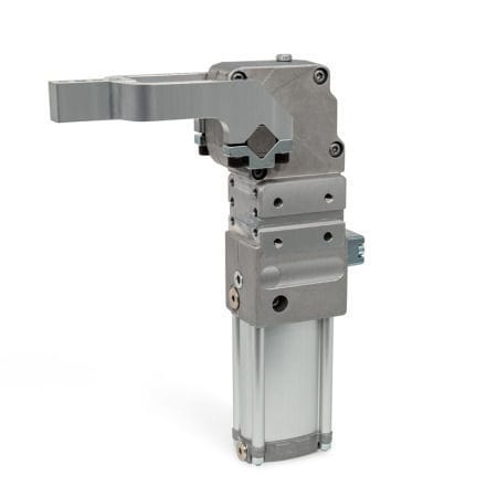 Unité de bridage actionnée pneumatiquement - GN 8620 - Otto Ganter GmbH & Co. KG - pour assemblage soudé / monté sur vérin pneumatique / anodisé