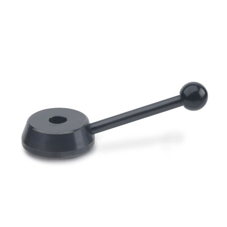 Levier de commande à poignée - GN 211 - Otto Ganter GmbH & Co. KG - en acier / fileté