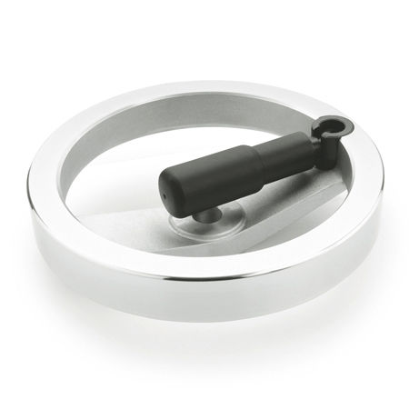 Volant de manœuvre - GN 322.3 - Otto Ganter GmbH & Co. KG - à rayons / à poignée escamotable / en aluminium