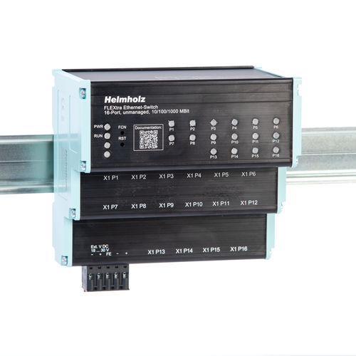 Commutateur Ethernet non administrable - FLEXtra STAGE  - Helmholz GmbH & Co. KG - 16 ports / gigabit / ProfiNet