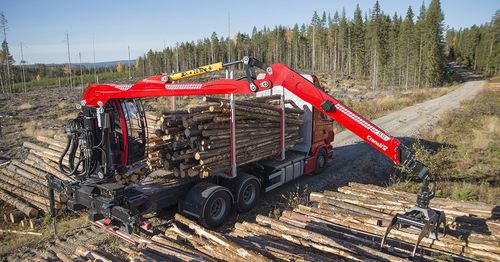 Grue montée sur camion - TL12  - Cranab - télescopique / articulée / pour l'industrie du recyclage