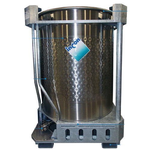 Conteneur IBC en inox - PLA series - INCON - pour aliments / de produit chimique / pour produits pharmaceutiques