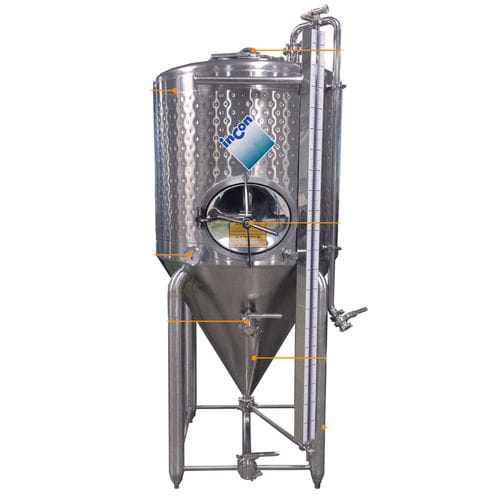 Cuve de stockage - SCB series - INCON - à bière / en inox / cylindrique