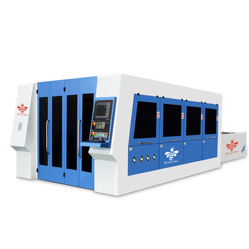 Machine de découpe laser à fibre - HB-FL3015TC - Dalian Honeybee CNC Equipment Co., Ltd - pour métal / pour tubes métalliques / CNC