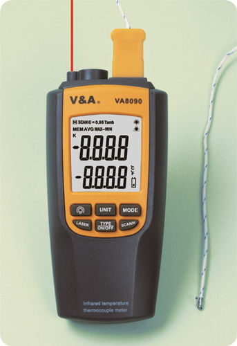 Thermomètre à infrarouge - VA8090 - Shanghai Yi Hua V&A Instrument Co., Ltd. - à thermocouple / à double affichage / portable