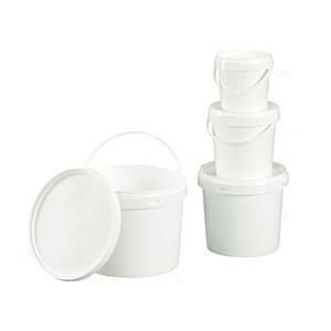 Seau plastique - HIRSCHFELD EMBALLAGES - rond / avec couvercle
