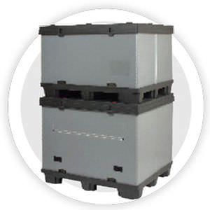 Caisse-palette en plastique - Nefab - de transport / pliable