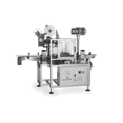 Machine d'étiquetage contrôlée par PLC - Saturno eyeshadows - E-Packaging Srl - pour applications sur le côté / pour applications sur le dessus / pour application sur le dessous