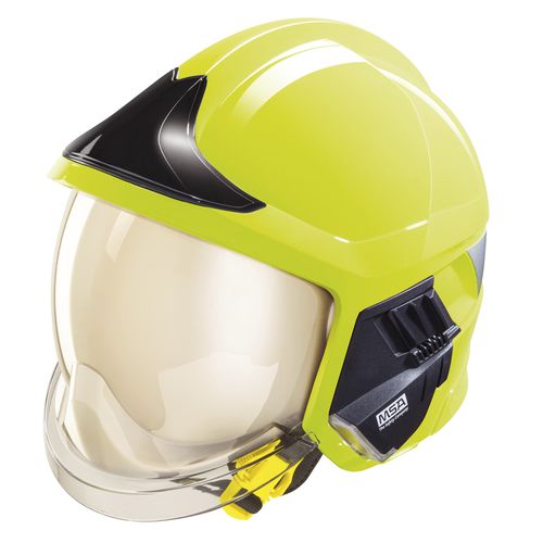 Casque pour pompier - GALLET F1XF - MSA - EN16473 / jaune / avec visière