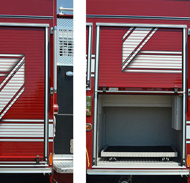 Porte à enroulement - Gortite - Dynatect Manufacturing, Inc. - en aluminium / pour l'intérieur / industrielle