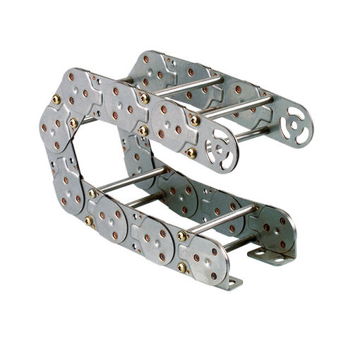 Chaîne porte-câbles ouverte - Gortrac® SB  - Dynatect Manufacturing, Inc. - en métal / avec séparateurs / légère