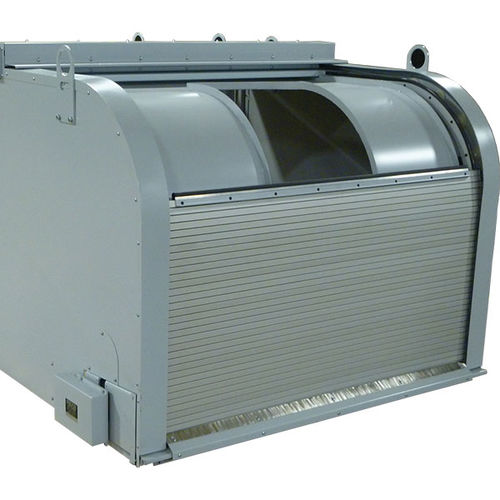 Protection avec enrouleur à caisson - Alumaflex - Dynatect Manufacturing, Inc. - pour centre d'usinage / sans caisson / vertical