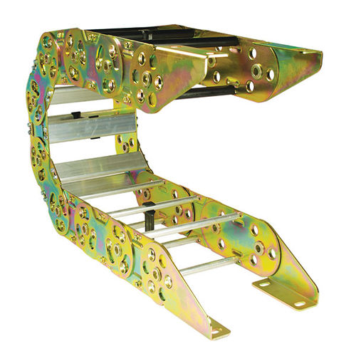 Chaîne porte-câbles ouverte - Gortrac® XX series - Dynatect Manufacturing, Inc. - en métal / avec séparateurs / pour fortes charges