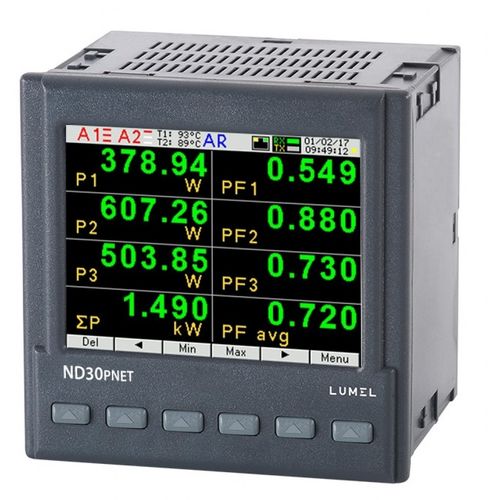 Appareil de mesure de puissance encastrable - ND30PNET - LUMEL - monophasé / triphasé
