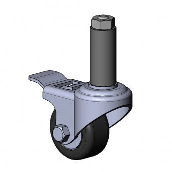 Roulette pivotante - 5043 K series - TecEnMa GmbH - à tige / avec frein / en polyamide