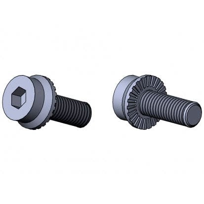 Vis à tête cylindrique - 3510 S-VZ 03  - TecEnMa GmbH - Allen / en acier zingué / à rondelle de sécurité