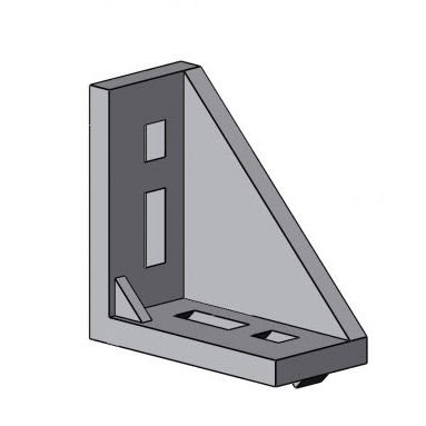 Équerre de fixation pour assemblage de profilés - 4010 A EL 01 series - TecEnMa GmbH - en aluminium / matricée