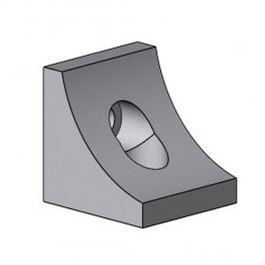 Équerre de fixation pour profilé aluminium - 4020 A 86 EL 01 series - TecEnMa GmbH - en aluminium / 90°