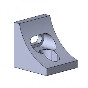 Équerre de fixation pour profilé aluminium - 4020 A 4340 EL 02 - TecEnMa GmbH - en aluminium / 90°