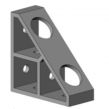 Équerre de fixation pour profilé aluminium - 4020 A 30 EL 01 series - TecEnMa GmbH - en aluminium / 90°