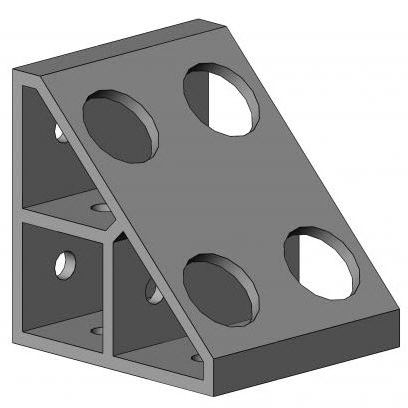 Équerre de fixation pour profilé aluminium - 4020 A 7480 EL 01 / 4020 A 8490 EL 01 - TecEnMa GmbH - en aluminium / 90°