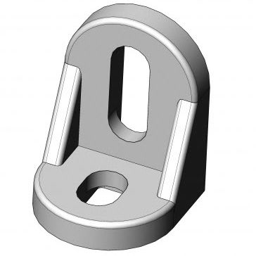 Équerre de fixation pour profilé aluminium - 4030 Z 3828 NA 02 - TecEnMa GmbH - pour l'assemblage / en zinc / 90°