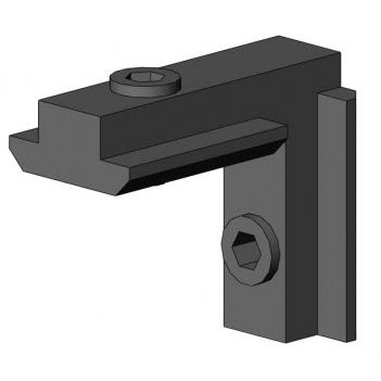 Équerre de fixation pour assemblage de profilés - 4101 S 1002 VZ 01	 - TecEnMa GmbH - en zinc / 90° / rainurée