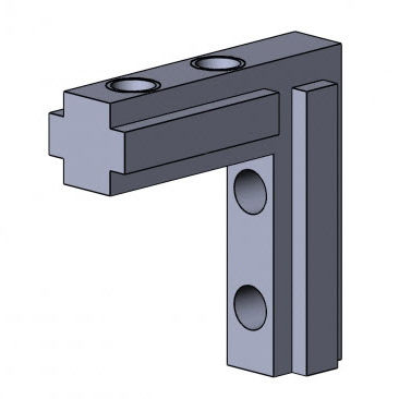 Équerre de fixation pour assemblage de profilés - 4101 S 0609 VZ 01 - TecEnMa GmbH - en zinc / 90° / rainurée