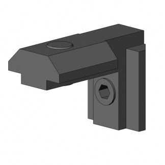 Équerre de fixation pour assemblage de profilés - 4101 S 0801 VZ 01 - TecEnMa GmbH - en zinc / 90° / rainurée