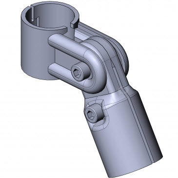 Connecteur de tube en T - 5023 S 001 SW 01	 - TecEnMa GmbH - en acier / réglable