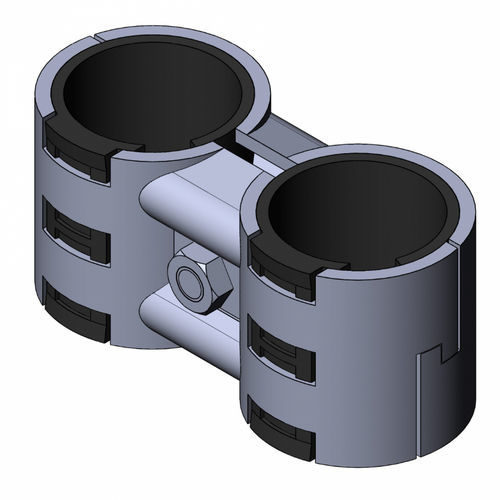 Connecteur de tube rond - 5018 S 001 SW 01 - TecEnMa GmbH - en acier / collier double