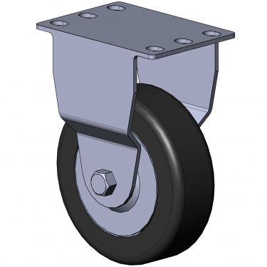 Roulette fixe - 1310 K series - TecEnMa GmbH - à platine / en polyamide / en acier zingué