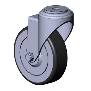 Roulette pivotante - 1320 K series - TecEnMa GmbH - à tige / en acier zingué / en caoutchouc