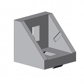 Équerre de fixation pour assemblage de profilés - 4010 A 2727 EL 03	 - TecEnMa GmbH - en aluminium / matricée
